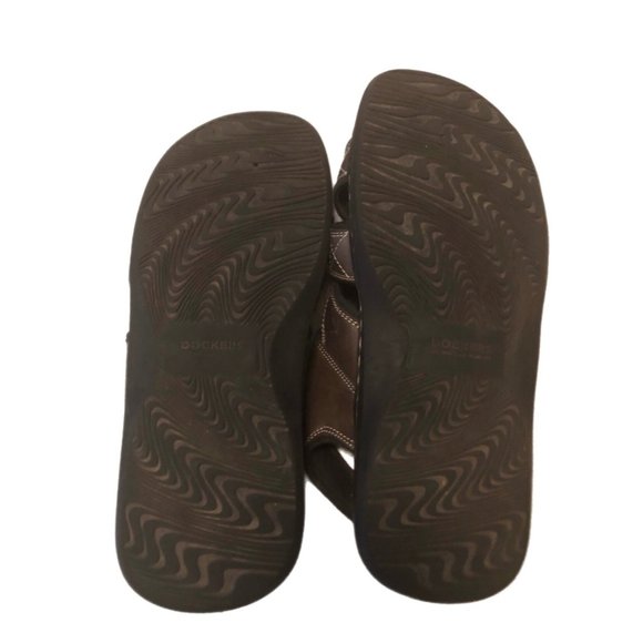 Dockers Men\'s Brown Shorewood Fisherman Sandals Memory Foam Size 12